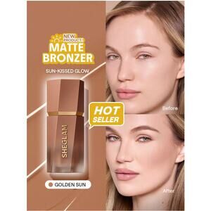 SHEGLAM Liquid Matte Bronzer – Golden Sun Sun-Kissed Glow for Fair to Light SkiN